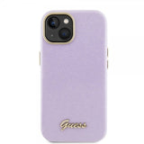 Guess iPhone 15 Kuoret Full Glitter Wrapped Lilac
