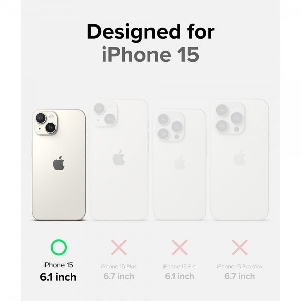 Ringke iPhone 15 -suojakuori Fusion Bold, harmaa