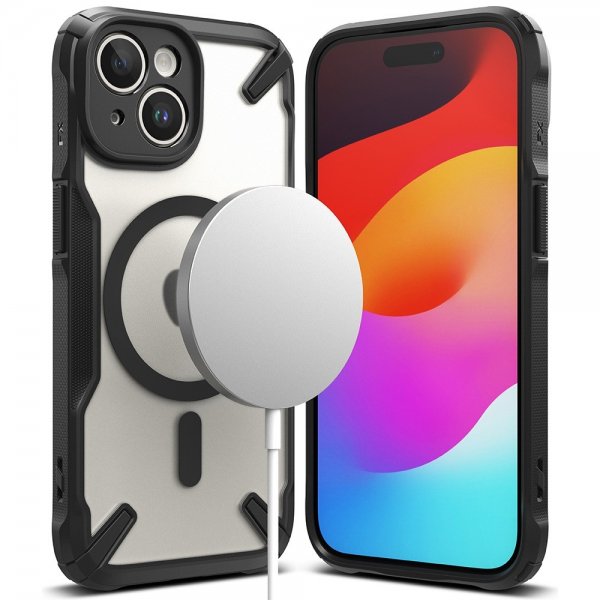 Ringke iPhone 15 -kuori Fusion X Magnetic Matte Black