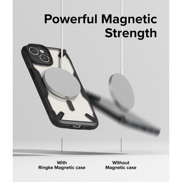 Ringke iPhone 15 -kuori Fusion X Magnetic Matte Black