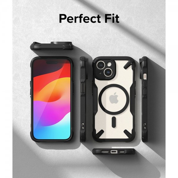 Ringke iPhone 15 -kuori Fusion X Magnetic Matte Black