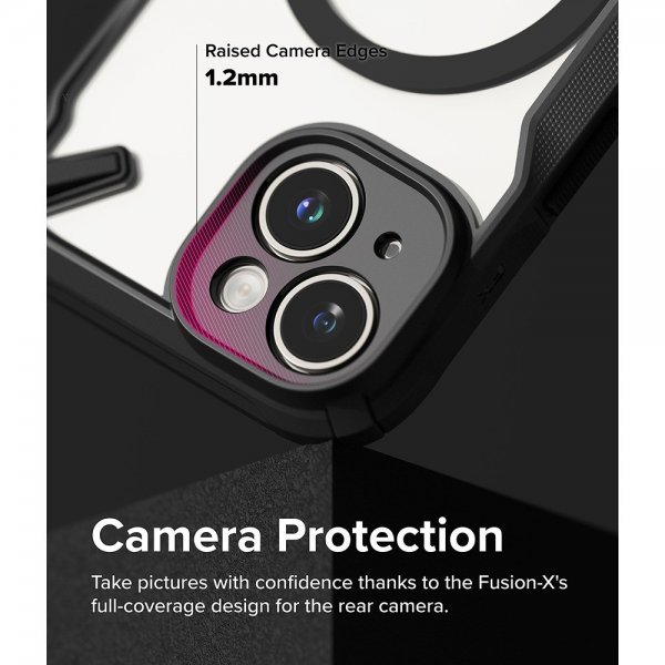 Ringke iPhone 15 -kuori Fusion X Magnetic Matte Black