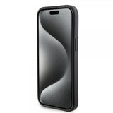 Guess iPhone 15 Kuoret G Cube Grip Stand Musta