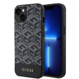 Guess iPhone 15 Kuoret G Cube MagSafe Musta