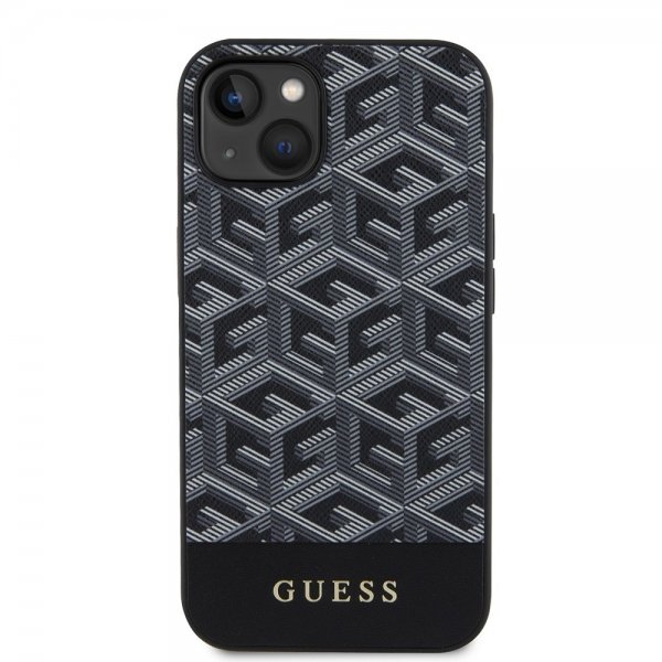 Guess iPhone 15 Kuoret G Cube MagSafe Musta