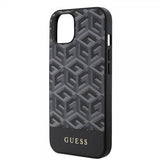 Guess iPhone 15 Kuoret G Cube MagSafe Musta