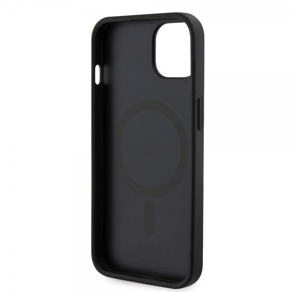 Guess iPhone 15 Kuoret G Cube MagSafe Musta