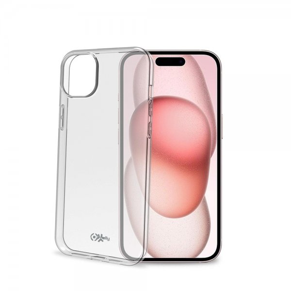 Celly iPhone 15 -suojakuori GELSKIN Läpinäkyvä