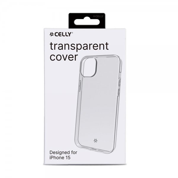 Celly iPhone 15 -suojakuori GELSKIN Läpinäkyvä