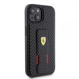 Ferrari iPhone 15 Kuoret Jalustatoiminto Musta