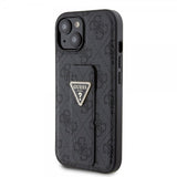 Guess iPhone 15 Suojakuori Grip Stand Function Musta