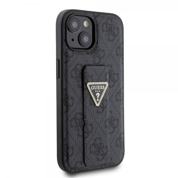 Guess iPhone 15 Suojakuori Grip Stand Function Musta