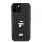 Karl Lagerfeld iPhone 15 -kuori Grip Stand Function, musta