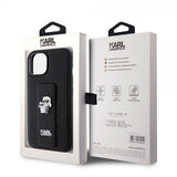 Karl Lagerfeld iPhone 15 -kuori Grip Stand Function, musta