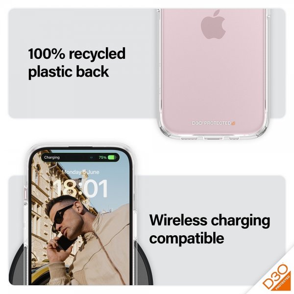 PanzerGlass iPhone 13/14/15 Suojakuori HardCase D3O Transparent