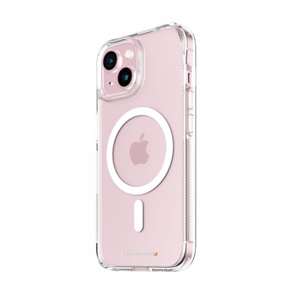 PanzerGlass iPhone 15 -suojakuori HardCase MagSafe D3O Läpinäkyvä