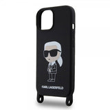 Karl Lagerfeld iPhone 15 -kuori Ikonik Crossbody Musta