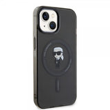 Karl Lagerfeld iPhone 15 -kuori Ikonik MagSafe Musta