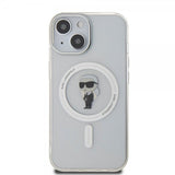 Karl Lagerfeld iPhone 15 -kuori Ikonik MagSafe Transparent