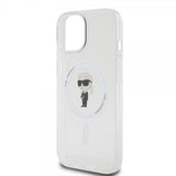 Karl Lagerfeld iPhone 15 -kuori Ikonik MagSafe Transparent