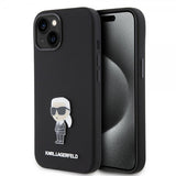 Karl Lagerfeld iPhone 15 -kuori Ikonik Metal Pin Musta