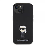 Karl Lagerfeld iPhone 15 -kuori Ikonik Metal Pin Musta