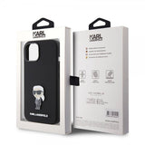 Karl Lagerfeld iPhone 15 -kuori Ikonik Metal Pin Musta