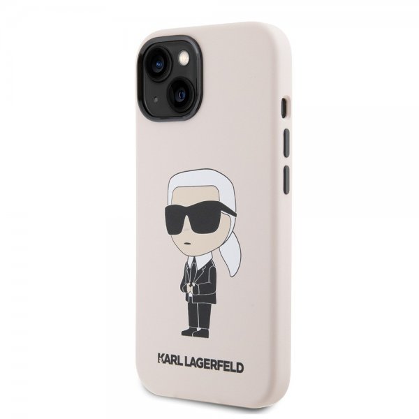 Karl Lagerfeld iPhone 15 -kuori Ikonik NFT Pinkki