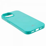 Mercury iPhone 15 Kuoret Jelly Glitter Syaani
