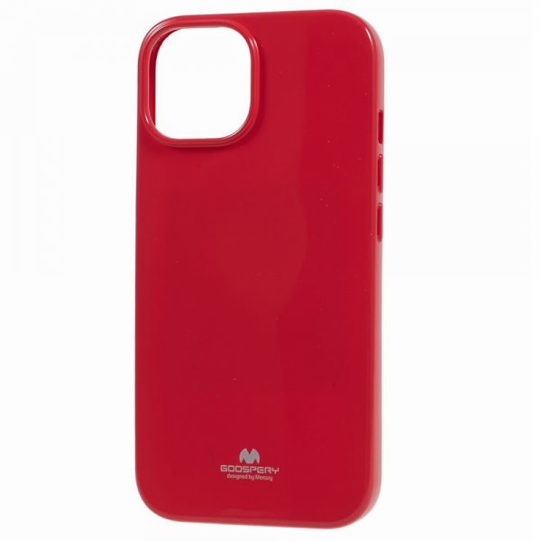 Mercury iPhone 15 Kuori Jelly Glitter Magenta
