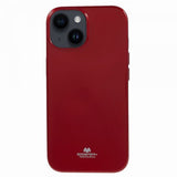 Mercury iPhone 15 Suojakuori Jelly Glitter Punainen