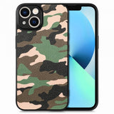 iPhone 15 -kuori, maastokuvioitu, vihreä