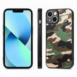 iPhone 15 -kuori, maastokuvioitu, vihreä
