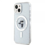 Karl Lagerfeld iPhone 15 Kuori Karl & Choupette Glitter MagSafe Läpinäkyvä