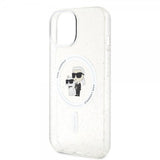 Karl Lagerfeld iPhone 15 Kuori Karl & Choupette Glitter MagSafe Läpinäkyvä
