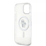 Karl Lagerfeld iPhone 15 Kuori Karl & Choupette Glitter MagSafe Läpinäkyvä