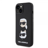Karl Lagerfeld iPhone 15 Kuori Karl & Choupette Musta