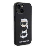Karl Lagerfeld iPhone 15 Kuori Karl & Choupette Musta