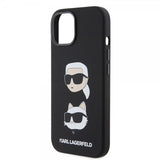 Karl Lagerfeld iPhone 15 Kuori Karl & Choupette Musta
