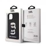 Karl Lagerfeld iPhone 15 Kuori Karl & Choupette Musta
