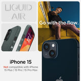 Spigen iPhone 15 -kuori Liquid Air Abyss Green