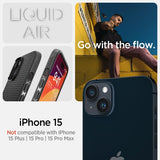 Spigen iPhone 15 -kuori, Liquid Air, mattamusta