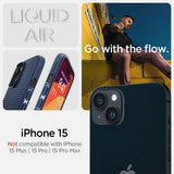 Spigen iPhone 15 -kuori Liquid Air Navy Blue