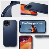 Spigen iPhone 15 -kuori Liquid Air Navy Blue