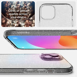 Spigen iPhone 15 -kuori Liquid Crystal Glitter Crystal Quartz