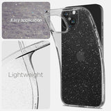 Spigen iPhone 15 -kuori Liquid Crystal Glitter Crystal Quartz