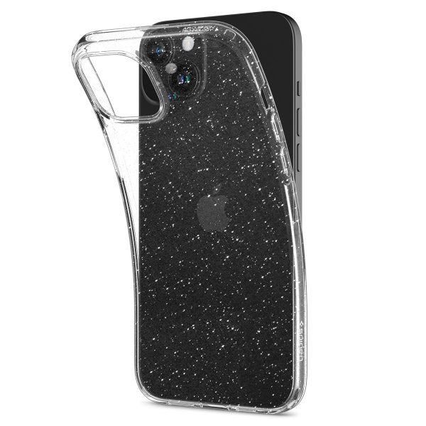 Spigen iPhone 15 -kuori Liquid Crystal Glitter Crystal Quartz