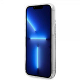 Karl Lagerfeld iPhone 15 Suojakuori Liquid Glitter NFT Karl Silver