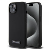 Karl Lagerfeld iPhone 15 Kuoret Liquid Silicone MagSafe Musta