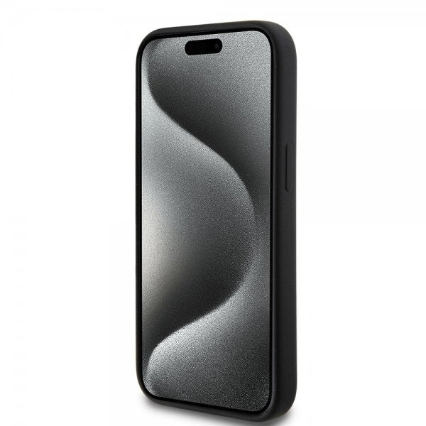Karl Lagerfeld iPhone 15 Kuoret Liquid Silicone MagSafe Musta